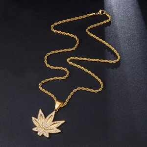 Iced Out Leaf Chain
